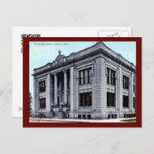 Openbare bibliotheek, kanton, Vintage Ohio Briefkaart (Voorkant / Achterkant)