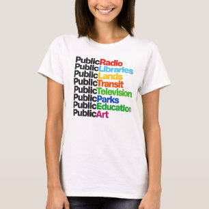 Openbare Bibliotheken Radio Televisie Kunst Parken T-shirt