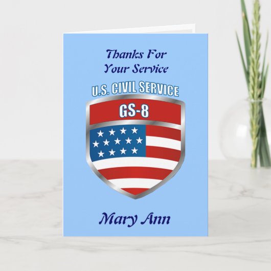 Openbare dienst GS-8 Pensioenregeling Kaart (Voorkant)