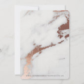 OPENBARE EN ROOS GOLD EFFECT WEDDING INVITATION KAART (Achterkant)