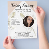 Openbare notarisdiensten Roze Gold Photo Business  Flyer (Hand)