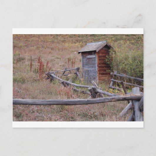 Openbare Outhouse Briefkaart (Voorkant)