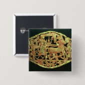 Openbare plak of sluiting vierkante button 5,1 cm (Voorkant /achterkant)