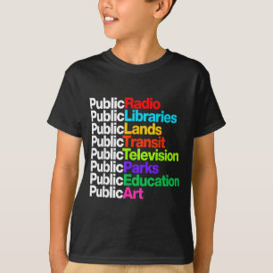 Openbare Radiobibliotheken Lands Transit Tedenimio T-shirt