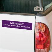 Openbare school? Bumpersticker - Paars (Op Truck)