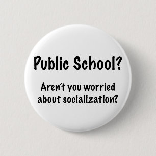 Openbare school? Knoop Ronde Button 5,7 Cm