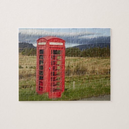 Openbare telefooncel, Ellishadder, bij Staffin, Legpuzzel (Horizontaal)