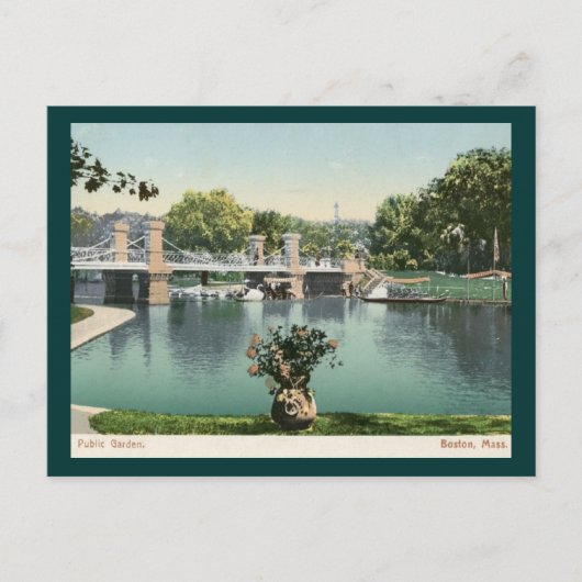 Openbare tuin, Boston 1905 Briefkaart (Voorkant)