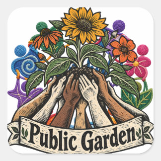 Openbare Tuin Gemeenschap Bloem Plein Sticker