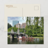 Openbare tuin Zwaanboot Boston Briefkaart (Voorkant / Achterkant)