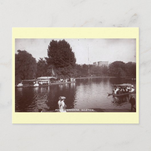 Openbare tuinen, Vintage van Boston Briefkaart (Voorkant)