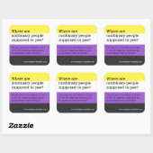 Openbare wc-stickers vierkante sticker (Vel)