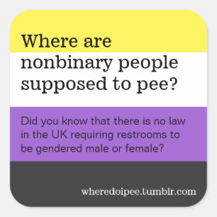 Openbare wc-stickers vierkante sticker