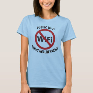 Openbare Wi-Fi, T-shirt met gevaar voor de volksge
