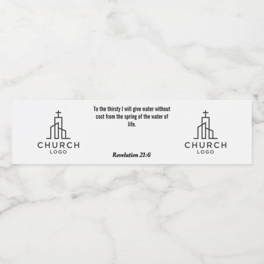 Openbaring 21:6 Water Etiket (Enkel label)
