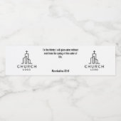 Openbaring 21:6 Watermerk Waterfles Etiket (Enkel label)