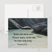 Openbaring 22:17 Laat hem die dorst, kom... Briefkaart (Voorkant / Achterkant)