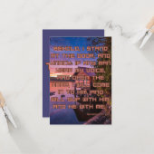 Openbaring 3:20 KJV Bijbel Schrift Pic Groet Kaart (Voorkant / Achterkant in situ)