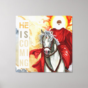 Openbaring De Tweede Komst Armageddon Apocalyps Canvas Afdruk