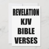 "Openbaring KJV Bijbelverzen" Typografie Kaart (Voorkant)