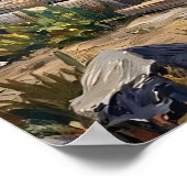 Openbaring op het dak: de maanverlichte omhelzing  poster (Hoek)