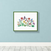 Openbaring van Vette Bloemen Stretched Canvas Prin (Insitu (Houten vloer))