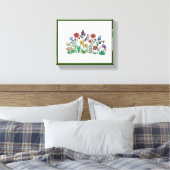 Openbaring van Vette Bloemen Stretched Canvas Prin Afdruk (Insitu (Slaapkamer))