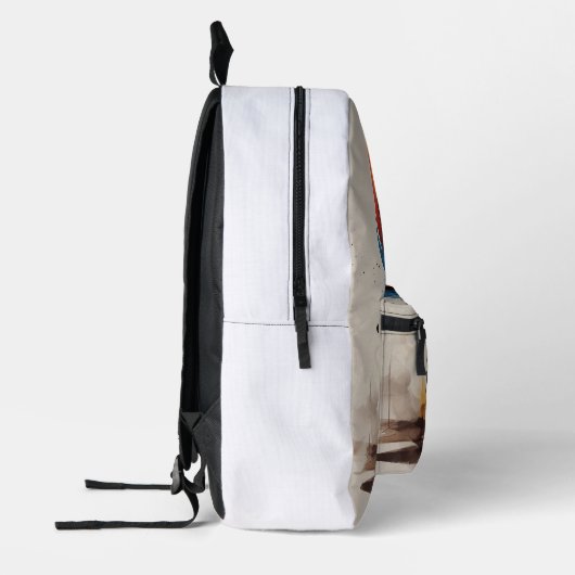 openhartig bedrukte rugzak (Links)