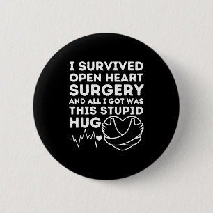 Openhartoperatie Liefdeknuffel Overlevende Post Aa Ronde Button 5,7 Cm