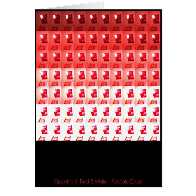 Opening in Red and White Step by Step Card (Devant)