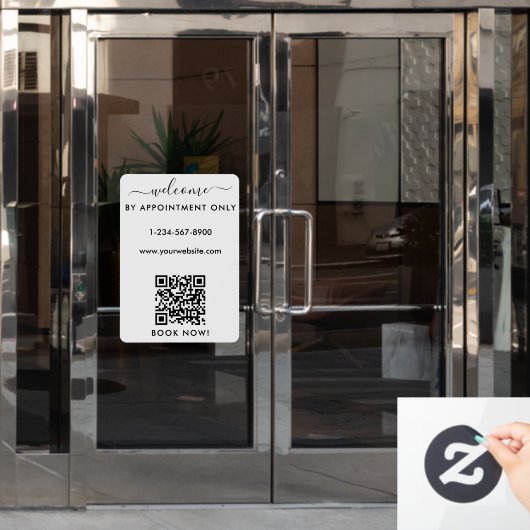 Opening Kantooruren Alleen Op Afspraak Welkom Raamsticker (Kantoordeur)