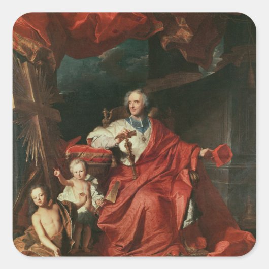 Opening kardinaal de Bouillon Vierkante Sticker (Voorkant)