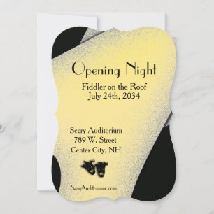 Opening Night Theater Gold uitnodiging