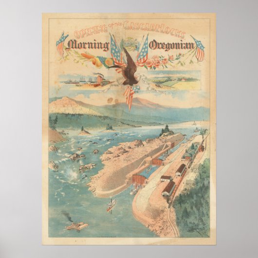  opening van CascadeLocks Poster (Voorkant)