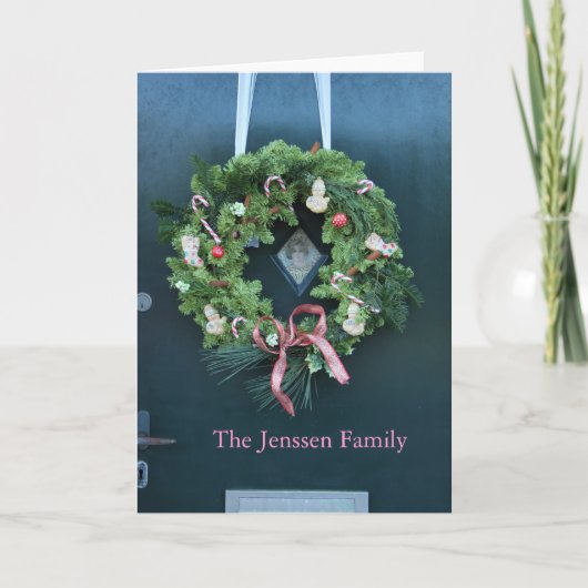  opening van de deur feestdagen kaart (Voorkant)