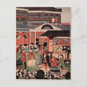 Opening van de eerste spoorweg in Japan Briefkaart