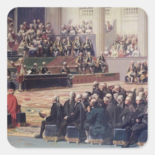 Opening van de generaal van de staten te Versaille Vierkante Sticker (Voorkant)