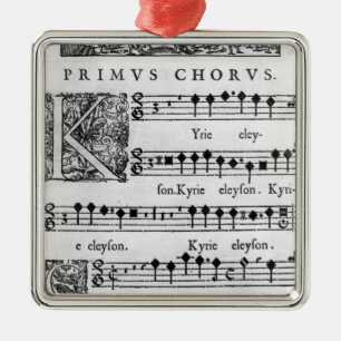 Openingspagina van de Mass for Double Choir Metalen Ornament