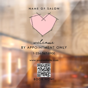 Openingstijden afspraak Alleen Bobby Pins Raamsticker