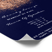 Openingstijden Beauty Makeup Studio Copper Navy Bl Poster (Hoek)