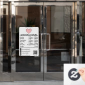 Openingstijden Bobby Pins Hairstylist Raamsticker (Kantoordeur)