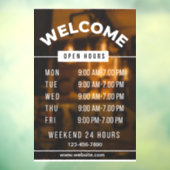 Openingstijden Bord  Raamsticker (Vel 3)