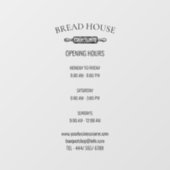 Openingstijden Lokale bakkerij Raamsticker (Vel)