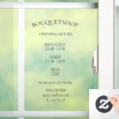 Openingstijden met bedrijfsinformatie raamsticker (Huis)