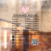 Openingstijden Spelden Kapsalon Raamsticker (Vel 2)