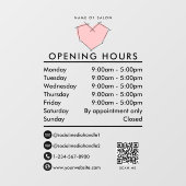 Openingstijden Spelden Kapsalon Raamsticker (Vel)