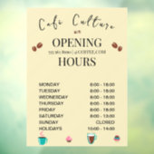 Openingstijden van koffiezaak Cafe Raamsticker (Vel 3)