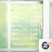 Openingstijden van winkel of openingstijden raamsticker (Huis)