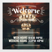 Openingstijden Venster Sticker  2 (Vel)