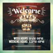 Openingstijden Venster Sticker  2 (Vel 3)